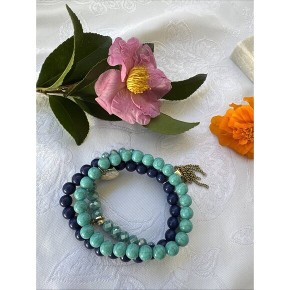 New Stack Beads Stretch Bangle Bracelet Chic Women Party Vacation Jewelry Gift - Picture 4 of 8